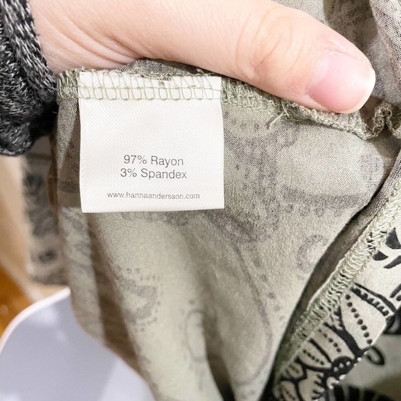 Hanna Andersson Floral Tie Front Top Green Large - Picture 10 of 12